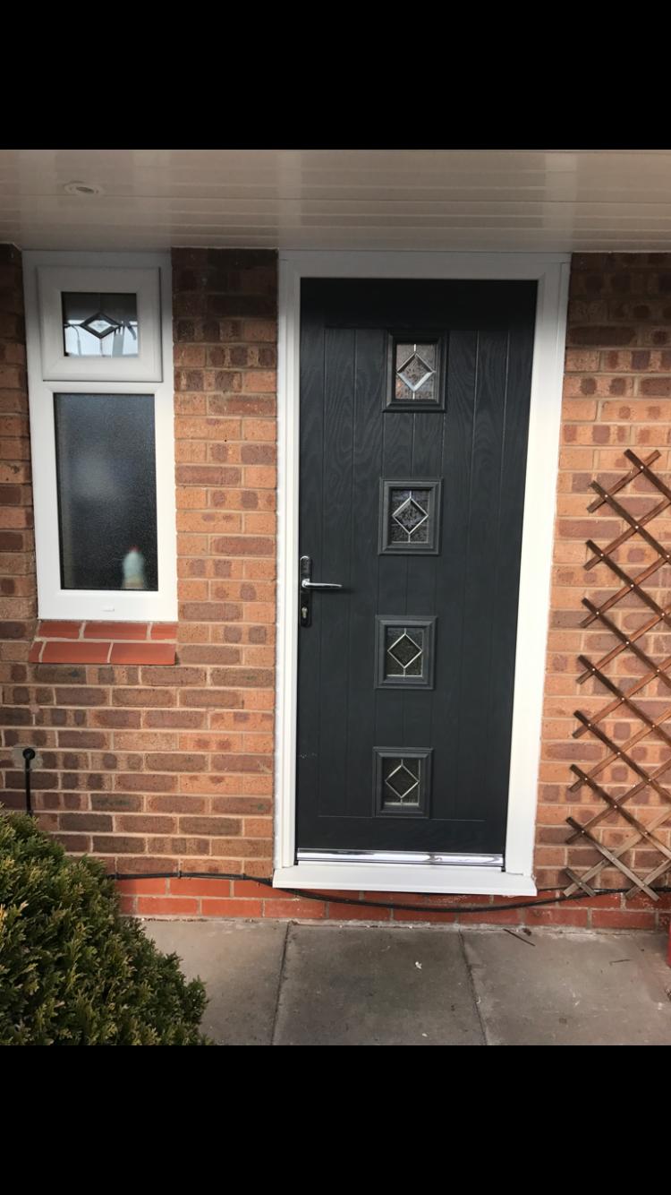 Blue composite door